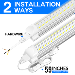 초고휘도 50W 100W 4ft 8ft V자형 일체형 T8 Led 튜브 조명, 차고 창고 작업장을 위한 상점용 Led 조명 - Product Image 2