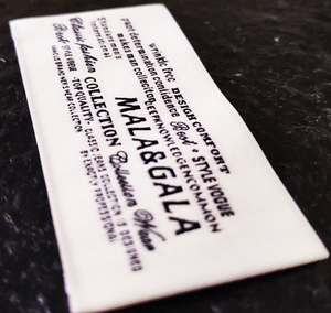 "Tùy chỉnh vải nhãn sắt trên máy in logo các nhà sản xuất may satin vải quần áo dệt nhãn - Product Image 4