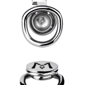 FRRK Metal Chastity Device with Silicone <b>Dildo</b> BDSM Chastity Cage with Strapon <b>Dildo</b> Penis Lock Cock Cage Sex Toys for Men - Product Image 5