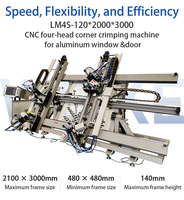 Machine à sertir les coins en aluminium à quatre têtes CNC, équipement automatique pour la production de fenêtres et de portes