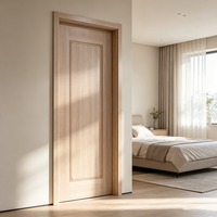 Porte intérieure en bois massif en noyer insonorisée et écologique, résistante à l'eau, pour appartement de luxe et chambre d'hôtel