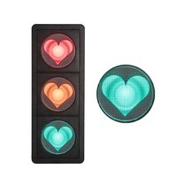 Feu de signalisation routière LED extérieur étanche en forme de cœur, haute luminosité, décoratif, pour la circulation piétonne en ville