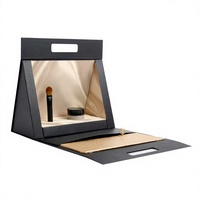 Boîtes rigides magnétiques triangulaires de luxe personnalisées, emballage en carton recyclable, pliage plat, cosmétiques, shampoing, vernis à ongles, rangement de cadeaux