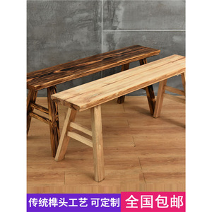 Banc de salle à manger en bois massif, design rustique et moderne, meubles durables pour la maison, pour enfant, assemblage requis - Product Image 4