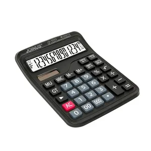 Factory direct JOINUS 14 digits plastic solar desktop electronic calculator