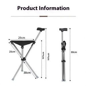 Health Medical <b>Foldable</b> Medical White Metal Disability <b>Walking</b> Cane - Product Image 6