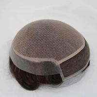 Prothèses capillaires pour hommes en cheveux naturels, base en soie, taille 8 x 10, invisibles, cheveux européens, système de remplacement capillaire, unités capillaires masculines de haute qualité