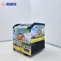 Vente directe d'usine, congélateur à glace à porte coulissante à double température, équipement de réfrigération alimentaire, produit de supermarché