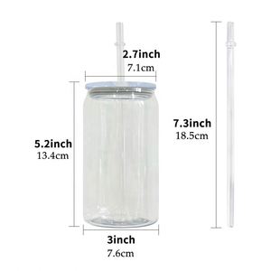 Vaso de Cerveza Irrompible Libre de BPA para Niños de 16 oz con Tapas y Pajita, Lata de Plástico Acrílico de 20 oz para Vinilo - Product Image 4