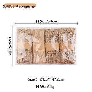 Tissu <span class=keywords><strong>de</strong></span> décoration d'arbre <span class=keywords><strong>de</strong></span> Noël <span class=keywords><strong>de</strong></span> ruban d'arcs <span class=keywords><strong>de</strong></span> <span class=keywords><strong>noeud</strong></span> <span class=keywords><strong>de</strong></span> <span class=keywords><strong>Jute</strong></span> fait à la main <span class=keywords><strong>de</strong></span> luxe pour l'artisanat <span class=keywords><strong>de</strong></span> couronne et l'emballage cadeau - Product Image 6