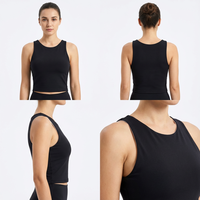 Top Deportivo Corto Color Coral para Mujer, Corte Ajustado, Ideal para Yoga, Tenis, Deportes, Gimnasio y Baile