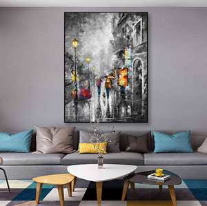 Phong Cảnh Handmade trừu tượng bức tranh sơn dầu dày kết cấu dao sơn dầu hiện đại tùy chỉnh thiết kế trang trí nội thất - Product Image 3