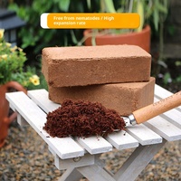 Terre nutritive universelle en brique de coco à faible teneur en sel pour la plantation de fleurs et de légumes