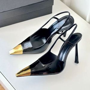 Scarpe Eleganti Talons Chic con Cinturino Posteriore, Punta Chiusa, Sexy Tacchi Neri con Fiocco per Donne e Signore - Product Image 1