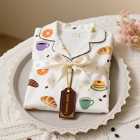 Ensemble de pyjamas pour femmes en coton imprimé, collection Printemps-Été, pour la maison et le confort, échantillon disponible