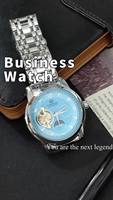 Reloj FORSINING de Primera Marca para Hombre, Automático, Mecánico, con Fase Lunar, Esqueleto, Luminoso, de Acero Inoxidable, Resistente al Agua
