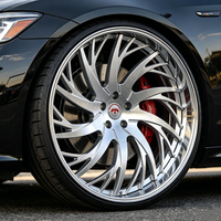 Rines de Aleación de Lujo SL 28X10 30X9.0 30X10, Personalizados, Forjados en 2 Piezas, 5x1277, Negros, con Acabado Mecanizado, Llanta Profunda, para SUV y Camioneta
