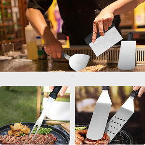 Juego de Accesorios para Plancha de Bajo Pedido Mínimo, 24 Piezas, Utensilios Profesionales para Cocina al Aire Libre, Espátula para <span class=keywords><strong>Barbacoa</strong></span>, Juego de Herramientas para Parrilla - Product Image 5