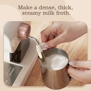 <span class=keywords><strong>Cafetera</strong></span> Espresso Eléctrica Automática de Acero Inoxidable, Mini <span class=keywords><strong>Cafetera</strong></span> de 220V con Espumador de Leche, <span class=keywords><strong>20</strong></span> <span class=keywords><strong>Bares</strong></span> de Presión, 3-5 Tazas - Product Image 2