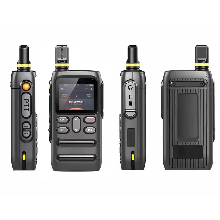 GT-700 Zello 4G LTE Radio WLAN GPS Talkies Funkgeräte REAL PTT Android Walkie Talkie mit Simkarte 100 Km 200 Km Reichweite T002