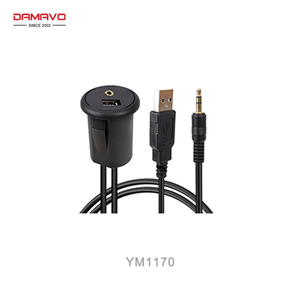 Câble de chargeur de voiture USB 3.0 AUX 3 pieds étanche haute élasticité stéréo avec fonction de charge pour montage sur tableau de bord de bateaux et voitures - Product Image 2