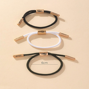 Adjustable Woven <b>Bracelet</b> Zinc Alloy Letter Pattern Unisex Fashion <b>String</b> <b>Bracelet</b> For Daily Wear Style 1 2 3 - Product Image 4