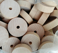 Tranches de bois naturel personnalisées non finies rondes avec trou pour projets d'artisanat DIY, disques de bois vierges, accessoires de meubles