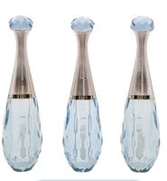 Emballage cosmétique personnalisé avec logo, flacon de gloss à lèvres bleu semi-transparent haut de gamme et conteneur de gloss à lèvres vide entièrement transparent en PETG