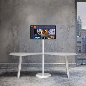 Écran LCD TV intelligent tactile de 21,5 pouces, moniteur portable, support de sol mobile sans fil, blanc, HD1080 1080p Full HD pour utilisation en hôtel - Product Image 3