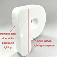 Lettres lumineuses 3D en résine époxy LED, étanches IP65, alimentées par transformateur AC, pour enseignes extérieures de voitures et d'entreprises