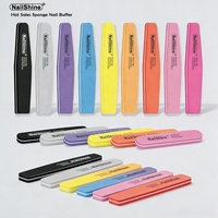 Lime à ongles lavable, éponge demi-lune, Surface de polissage, professionnelle, personnalisé, haute qualité
