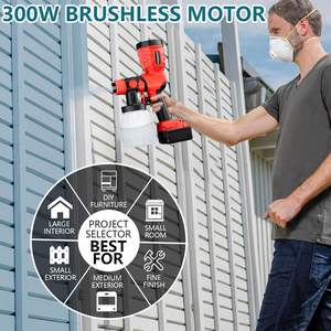 QIYUN 18V haute vitesse <span class=keywords><strong>Milwaukee</strong></span> pulvérisateur de peinture facile à utiliser pour batterie M18 pour le nettoyage des meubles de maison 2 conteneurs inclus - Product Image 4