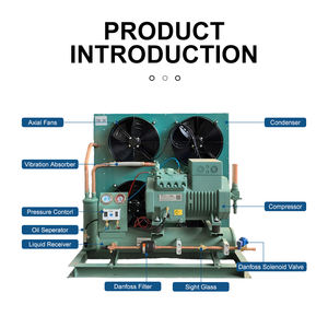 Unité de condensation semi-hermétique à refroidissement par air à mouvement alternatif pour chambre froide de viande, fruits de mer et fruits, directement de l'usine - Product Image 2