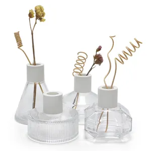 Difusor de palhetas luxuoso 100ml, garrafa de vidro para difusor de fragrância e óleos essenciais