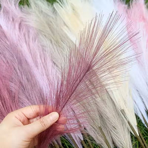 Fleurs artificielles d'herbe de <span class=keywords><strong>pampa</strong></span> en vrac en gros tiges de feuilles de <span class=keywords><strong>pampa</strong></span> pour la décoration intérieure pièce maîtresse de mariage décoration de chambre bohème - Product Image 4