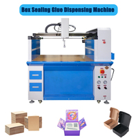 Machine à coller le carton ondulé pour boîtes cadeaux, applicateur de sacs express en cuir, machine semi-automatique CNC à colle froide et à colle thermofusible
