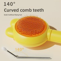 Peigne en plastique pour enlever les poils de chat, outil de démêlage, brosse de massage pour chats, chiens, accessoires pour animaux de compagnie