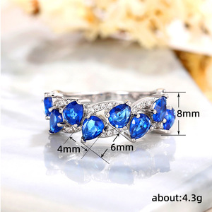 Anello a Goccia Intrecciato a Doppio Strato per Donne, Accessorio da Dito alla Moda per Feste, Regalo - Product Image 5