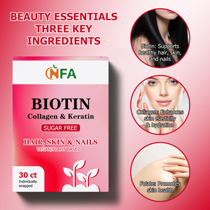 ODM OEM Private Label Biotin Powder Supports Healthy Hair Skin and Nails Enhances Skin Elasticity Hydration Containing Collagen - Product Image 3