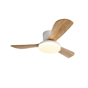 Ventilateur de plafond moderne de 42 pouces avec lampe à diodes électroluminescentes et télécommande, pour salon, avec nouveau moteur AC/DC en ABS et finition bois. - Product Image 1