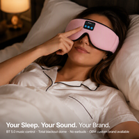 Masque de sommeil Bluetooth |   Masque pour les yeux occultant 3D avec musique sans fil et design ergonomique confortable |   Solution de sommeil intelligente OEM ODM