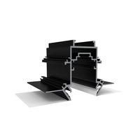 Profil de voie de lumière magnétique en aluminium à led personnalisé d'usine pour plafond tendu en tissu PVC souple