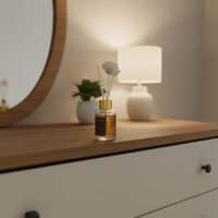 Diffuseur de parfum en verre transparent écologique personnalisé de 200 ml, ensemble décoratif pour la maison, diffuseur de parfum à bâtonnets, vente en gros, cadeau de mariage
