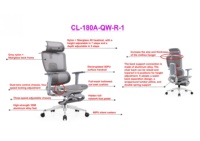 Chaise de bureau ergonomique pivotante 4D moderne avec accoudoir 3D Chaise de jeu en maille pour bureau