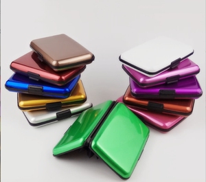 جراب للجيب مضاد للماء لحمل بطاقة الهوية للأعمال المهنية محفظة معدنية ملونة من الألومنيوم للرجال والنساء من نوع الأجهزة - Product Image 2