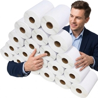 Maßgefertigte 40MM Breite Hochwertige Direkt-Thermo-Klebeetiketten mit Starker Haftung, Gestanzte Papieretiketten-Rolle, Wasserfest und Ölbeständig