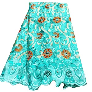 <strong>Wholesale</strong> High Quality Nigerian Embroidery Material With Flower Swiss Voile Cotton <strong>Lace</strong> <strong>Fabric</strong> for Dress - Product Image 3