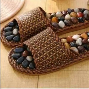 Natural Pebble Stone Fuß <span class=keywords><strong>massage</strong></span> gerät Hausschuhe Therapie Pflege Huoxue Fuß <span class=keywords><strong>massage</strong></span> Schuhe - Product Image 5