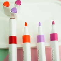 Marqueurs de peinture acrylique 36 couleurs avec pointe pinceau - Couleurs vibrantes, idéaux pour la peinture sur toile, sur roche, sur céramique |   Remises en gros