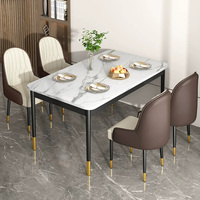 Chaise de salle à manger moderne simple décontractée pour la maison et le restaurant nordique Mobilier de salle à manger Chaises en cuir de luxe
